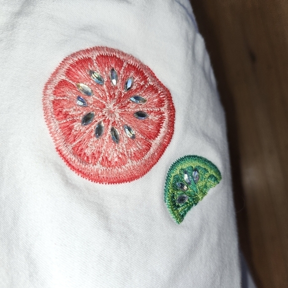 MOLITA White denim jeans with applique - Picture 5 of 6